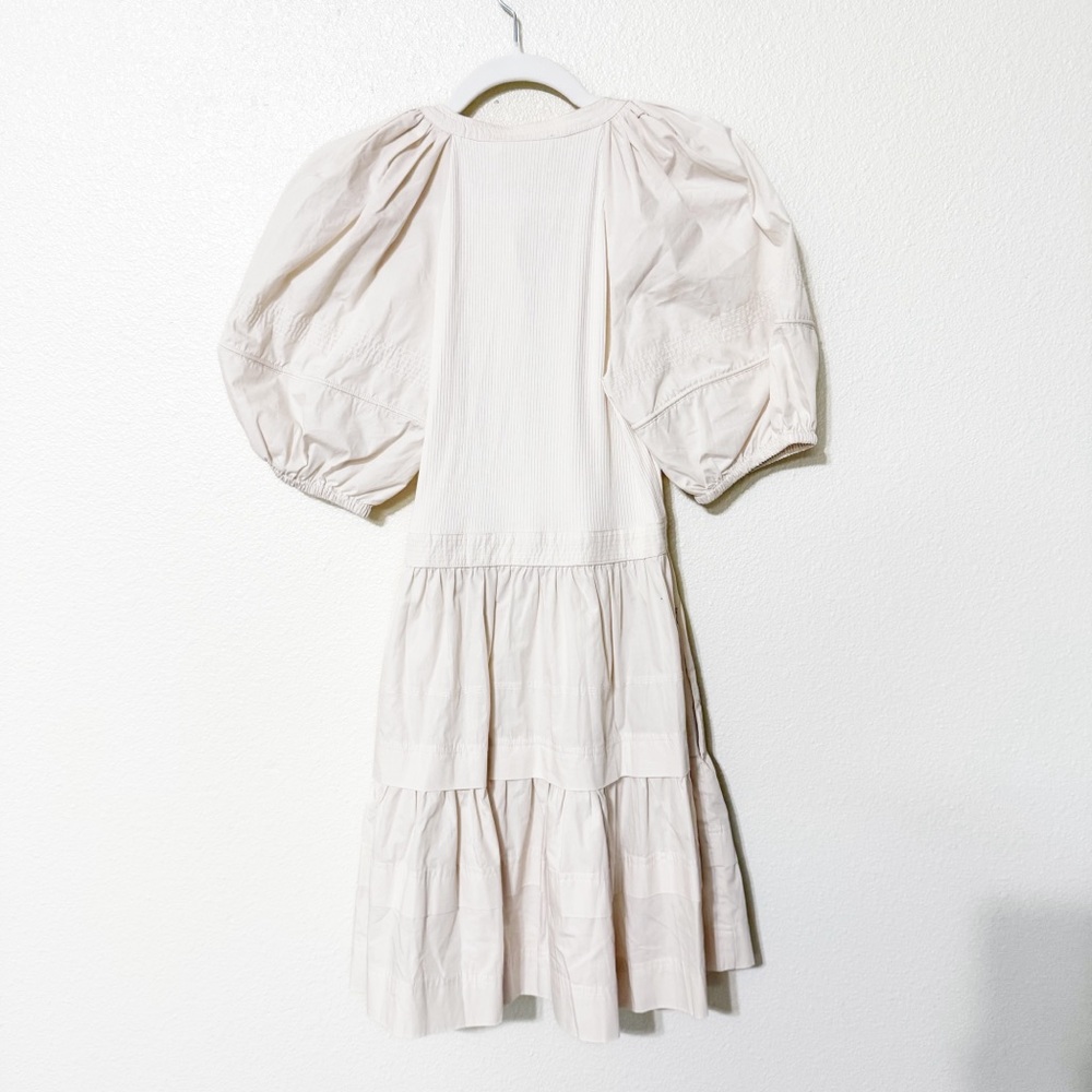 NWT Ulla Johnson Amelia Ivory Puff Sleeve Mini Mixed Media Revolve Dress 4 - Picture 12 of 12